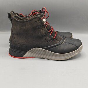 Sorel Boots Out N’ About III Waterproof Rain Leather women's Size 7 Black /Grey